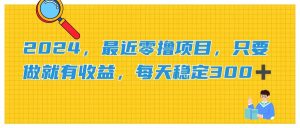 （11510期）2024，最近零撸项目，只要做就有收益，每天动动手指稳定收益300+-网创项目总站