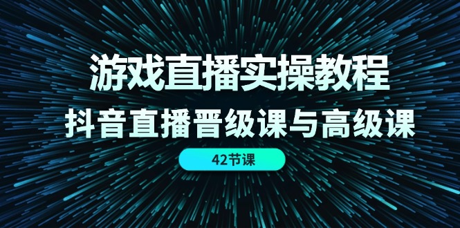 游戏直播实操教程，抖音直播晋级课与高级课（42节）-网创项目总站