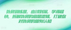 外贸训练营，由浅到深，学得超快，拆解外贸的底层逻辑，打破你对外贸的固有认知-网创项目总站