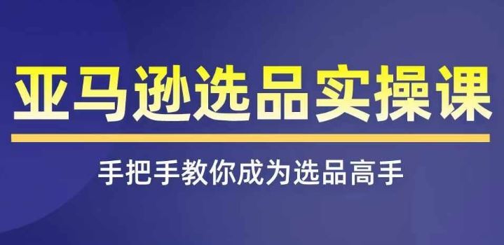 亚马逊选品实操课程，快速掌握亚马逊选品的技巧，覆盖亚马逊选品所有渠道-网创项目总站