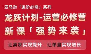 亚马逊进阶必修系列，龙跃计划-运营必修营新课，让卖家实现提升 让单量实现增长-网创项目总站
