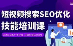 实体抖音搜索(抖音SEO)变现课,短视频搜索seo优化技能-网创项目总站