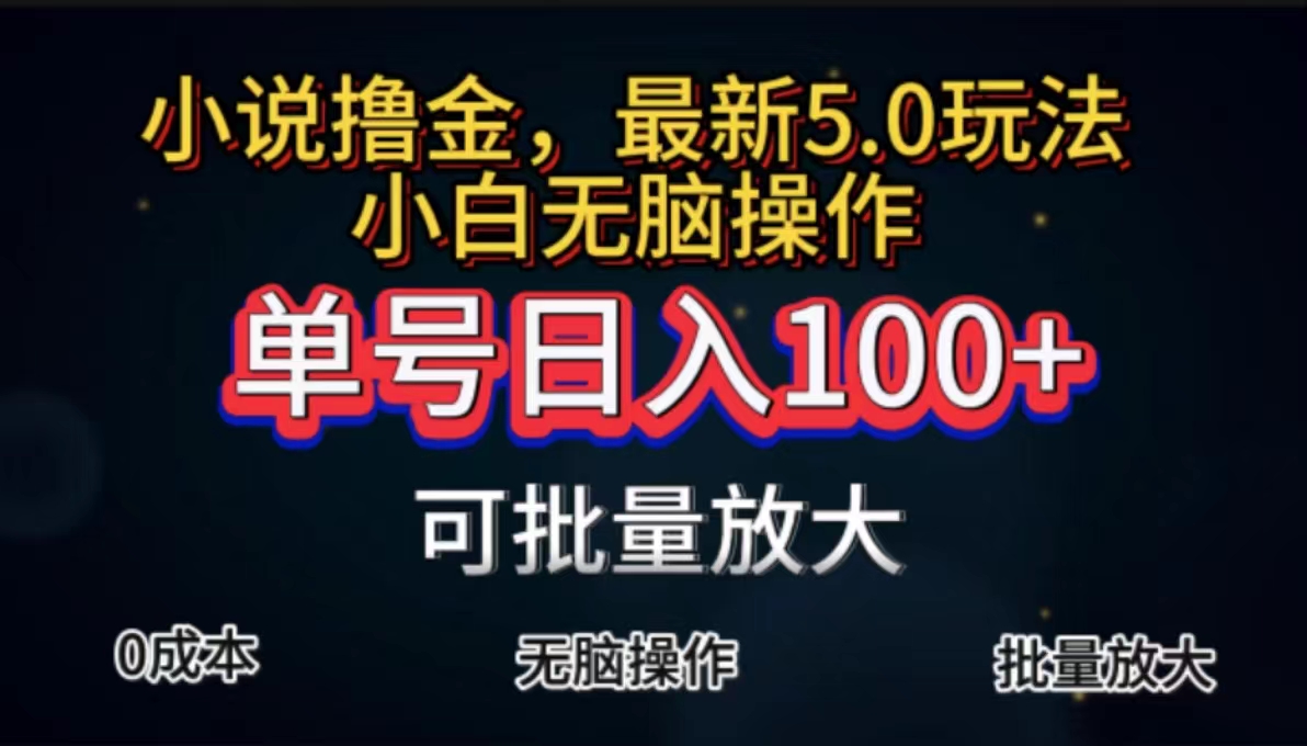 （11651期）全自动小说撸金，单号日入100+小白轻松上手，无脑操作-网创项目总站