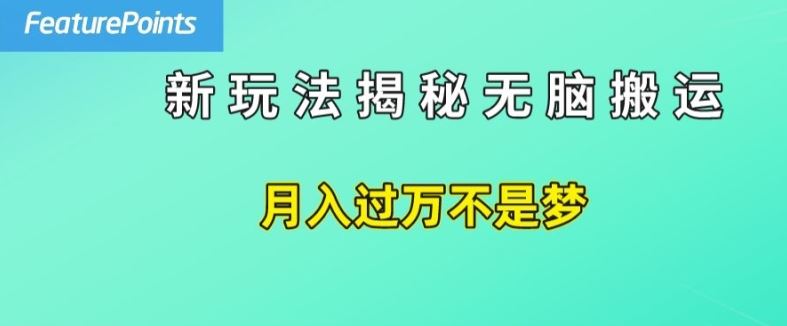 简单操作，每天50美元收入，搬运就是赚钱的秘诀【揭秘】-网创项目总站
