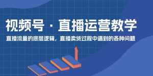 （11687期）视频号 直播运营教学：直播流量的底层逻辑，直播卖货过程中遇到的各种问题-网创项目总站
