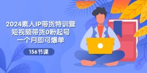 2024素人IP带货特训营，短视频带货0粉起号，一个月即可爆单（156节）-网创项目总站