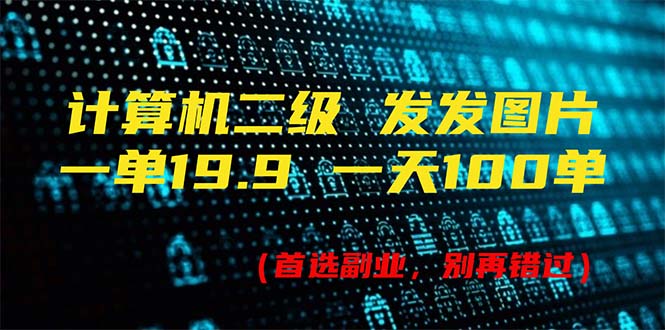 （11715期）计算机二级，一单19.9 一天能出100单，每天只需发发图片（附518G资料）-网创项目总站