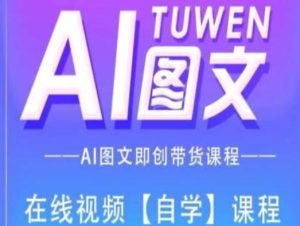 图文AI带货全流程操作，AI图文即创带货课程-网创项目总站