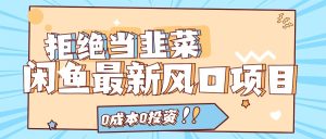 拒绝当韭菜！（11781期）闲鱼最新风口项目，0成本0投资，当日出单，日入1000+-网创项目总站