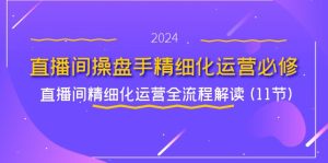 (11796期)直播间-操盘手精细化运营必修,直播间精细化运营全流程解读 (11节)-网创项目总站