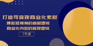 （11829期）打造可变现商业化素材，爆款短视频的底层逻辑，商业化内容的变现逻辑-7节-网创项目总站