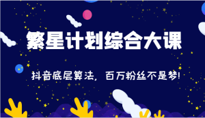 2024繁星计划综合大课：抖音底层算法，百万粉丝不是梦!（77节）-网创项目总站