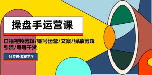 （11803期）操盘手运营课程：口播视频剪辑/账号运营/文案/绿幕剪辑/引流/干货/16节-网创项目总站