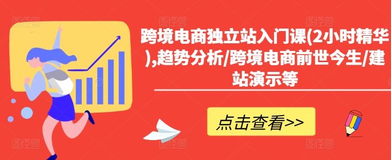 跨境电商独立站入门课(2小时精华),趋势分析/跨境电商前世今生/建站演示等-网创项目总站
