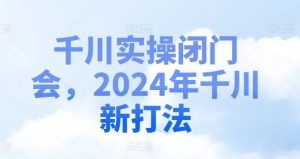 千川实操闭门会，2024年千川新打法-网创项目总站