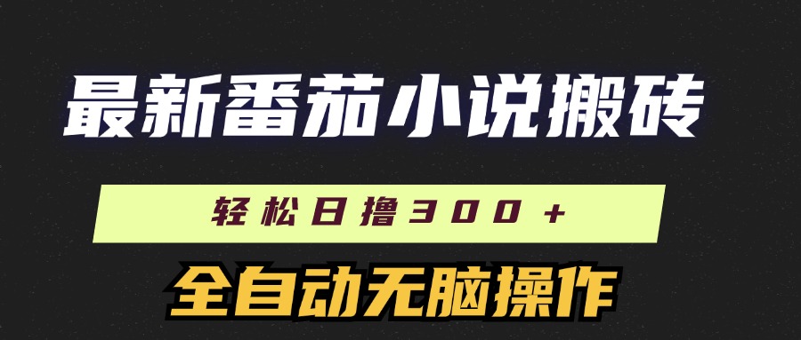 （11904期）最新番茄小说搬砖，日撸300＋！全自动操作，可矩阵放大-网创项目总站