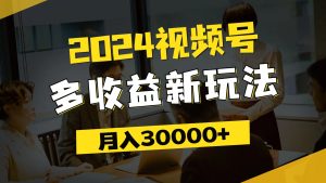（11905期）2024视频号多收益新玩法，每天5分钟，月入3w+，新手小白都能简单上手-网创项目总站