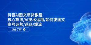 （11958期）抖音AI图文带货教程：核心算法/AI技术运用/如何发图文/账号运营/选品/爆流-网创项目总站