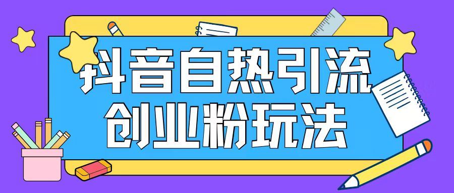 抖音引流创业粉自热玩法日引200+精准粉-网创项目总站