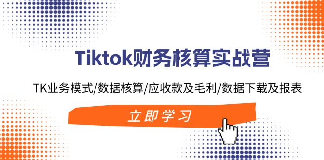 （11978期）Tiktok财务核算实战营：TK业务模式/数据核算/应收款及毛利/数据下载及报表-网创项目总站