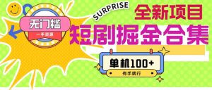 （11999期）短剧掘金合集2.0  无门槛没成本 有手就行 单机100+-网创项目总站