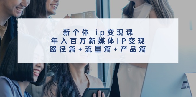 新个体ip变现课，年入百万新媒体IP变现，路径篇+流量篇+产品篇-网创项目总站