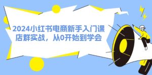2024小红书电商新手入门课，店群实战，从0开始到学会（31节）-网创项目总站