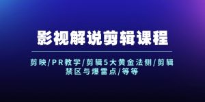 （12023期）影视解说剪辑课程：剪映/PR教学/剪辑5大黄金法侧/剪辑禁区与爆雷点/等等-网创项目总站