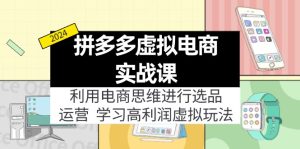 （12025期）拼多多虚拟电商实战课：虚拟资源选品+运营，高利润虚拟玩法（更新14节）-网创项目总站