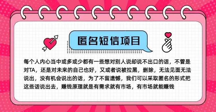 冷门小众赚钱项目，匿名短信，玩转信息差，月入五位数【揭秘】-网创项目总站