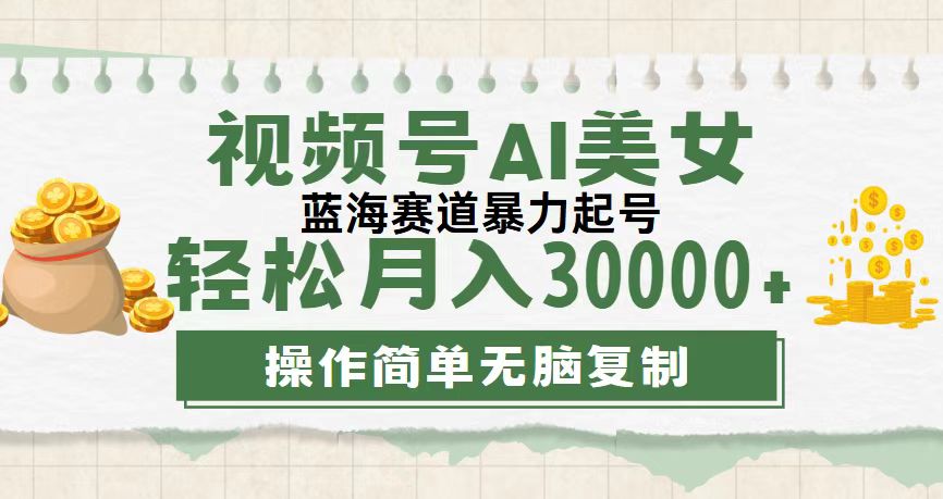 （12087期）视频号AI美女跳舞，轻松月入30000+，蓝海赛道，流量池巨大，起号猛，无…-网创项目总站