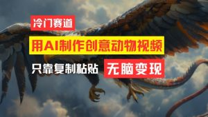 用AI制作创意动物视频，简单操作，月入过万-网创项目总站