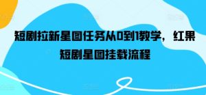 短剧拉新星图任务从0到1教学，红果短剧星图挂载流程-网创项目总站