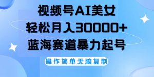 （12125期）视频号AI美女跳舞，轻松月入30000+，蓝海赛道，流量池巨大，起号猛，无…-网创项目总站