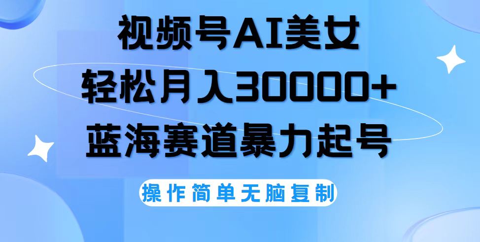 （12125期）视频号AI美女跳舞，轻松月入30000+，蓝海赛道，流量池巨大，起号猛，无…-网创项目总站