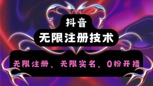 （12162期）抖音无限实名技术2.0，一个身分证可以实名无数个抖音，几分钟一个自己…-网创项目总站