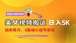 （12177期）【新思路】视频搬运+网盘拉新，靠搬运每日5000+简单暴力，0基础小白可参与-网创项目总站