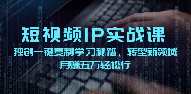 （12193期）短视频 IP实战课，独创一键复制学习秘籍，转战新领域，月赚五万轻松行-网创项目总站