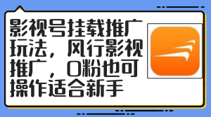 （12236期）影视号挂载推广玩法，风行影视推广，0粉也可操作适合新手-网创项目总站