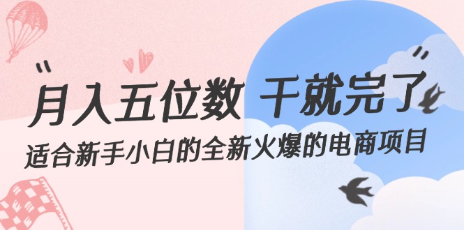 (12241期)月入五位数 干就完了 适合新手小白的全新火爆的电商项目-网创项目总站