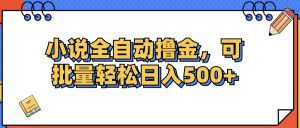 （12244期）小说全自动撸金，可批量日入500+-网创项目总站