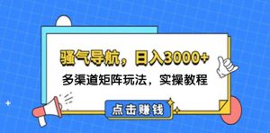 （12255期）日入3000+ 骚气导航，多渠道矩阵玩法，实操教程-网创项目总站