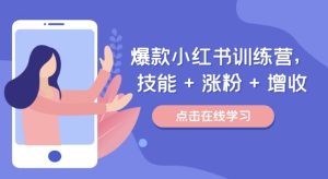 爆款小红书训练营（46期），技能+涨粉+增收，用好小红书做喜欢又擅长的事，涨粉又赚钱-网创项目总站