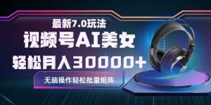 （12314期）视频号7.0最新玩法AI美女跳舞，轻松月入30000+-网创项目总站