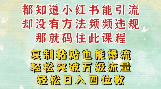 小红书靠复制粘贴一周突破万级流量池干货，以减肥为例，每天稳定引流变现四位数【揭秘】-网创项目总站