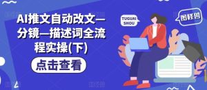 AI推文自动改文—分镜—描述词全流程实操(下)-网创项目总站
