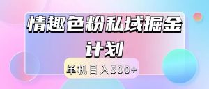 2024情趣色粉私域掘金天花板日入500+后端自动化掘金-网创项目总站