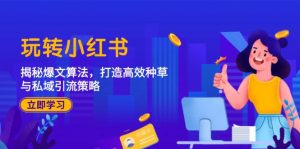 玩转小红书：揭秘爆文算法，打造高效种草与私域引流策略-网创项目总站