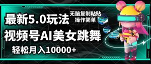 （12467期）视频号最新玩法，AI美女跳舞，轻松月入一万+，简单上手就会-网创项目总站