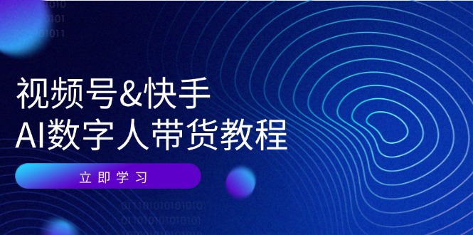 （12470期）视频号&快手-AI数字人带货教程：认知、技术、运营、拓展与资源变现-网创项目总站